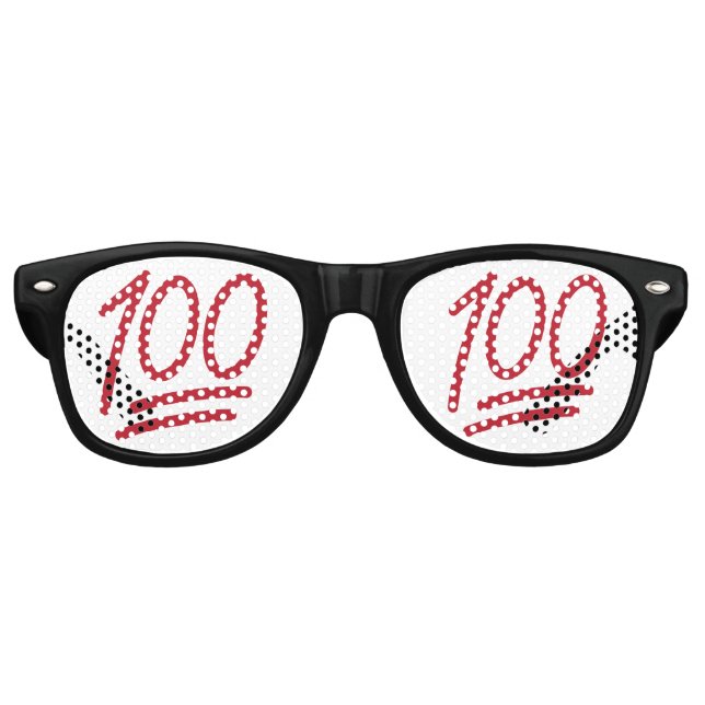 100 Punkte Emoji-Party-Sonnenbrille Partybrille (Vorderseite)