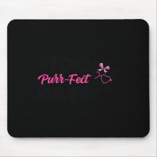 100 Purr-fect Days Niedlich Cat Student School Fun Mousepad