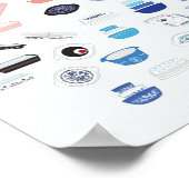 100 Pyrex - weiß/leicht grau Poster (Ecke)