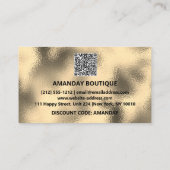 100 QRCODE 10%OFF Logo Gold Vielen Dank YOu Visitenkarte (Rückseite)