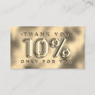 100 QRCODE 10%OFF Logo Gold Vielen Dank YOu Visitenkarte