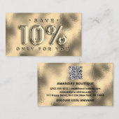 100 QRCODE EINFÜGEN 10%OFF Custom Logo Gold Glass Visitenkarte (Vorne/Hinten)