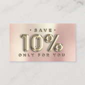 100 QRCODE EINFÜGEN 10%OFF Custom Logo Rose Gold Visitenkarte (Vorderseite)