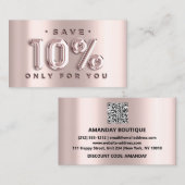 100 QRCODE EINFÜGEN 10%OFF-Rose für benutzerdefini Visitenkarte (Vorne/Hinten)