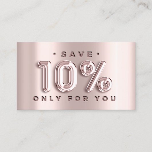 100 QRCODE EINFÜGEN 10%OFF-Rose für benutzerdefini Visitenkarte (Vorderseite)