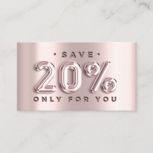 100 QRCODE EINFÜGEN 20%OFF Rose für benutzerdefini Visitenkarte (Vorderseite)