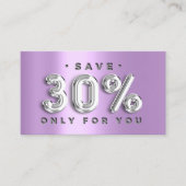 100 QRCODE EINFÜGEN 30%OFF Custom Logo Lavender Visitenkarte (Vorderseite)