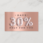 100 QRCODE EINFÜGEN 30%OFF Custom Logo Rose Gold Visitenkarte (Vorderseite)