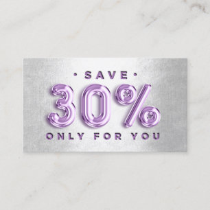 100 QRCODE EINFÜGEN 30%OFF Logo PurpleSilver Ballo Visitenkarte