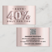 100 QRCODE EINFÜGEN 40%OFF-Rose für benutzerdefini Visitenkarte (Vorne/Hinten)