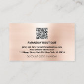 100 QRCODE EINFÜGEN 50%AUS ROSE Pink Balloons einf Visitenkarte (Rückseite)