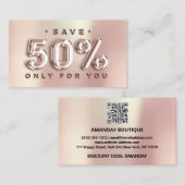 100 QRCODE EINFÜGEN 50%OFF Rose für benutzerdefini Visitenkarte (Vorne/Hinten)