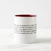 100 rationale Piraten Zweifarbige Tasse (Mittel)