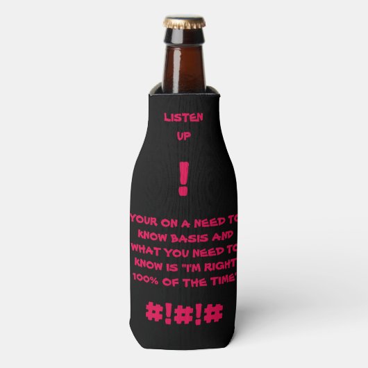 100% rechte Flasche Cooler Flaschenkühler (Flaschenvorderseite)