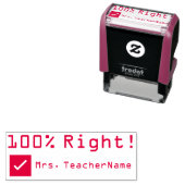 "100% Rechte!" + Name des benutzerdefinierten Lern Permastempel (Beispiel)