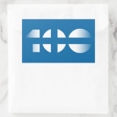 100 RECHTECKIGER AUFKLEBER (Tasche)
