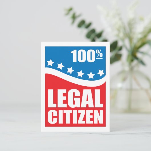 100 % Rechtsbürger Postkarte (Stehend Vorderseite)