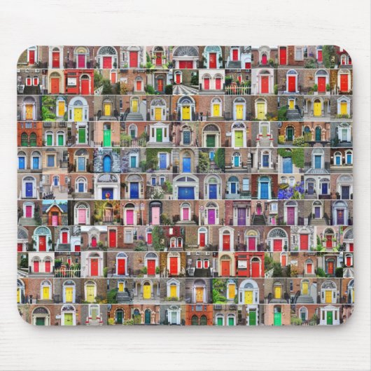 100 Regenbogentüren von Dublin Mousepad (Vorne)