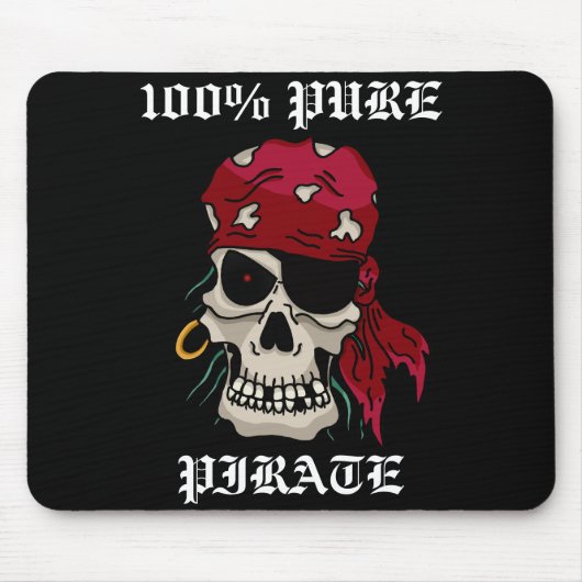 100% reine Piraten-Mäusematte Mousepad (Vorne)