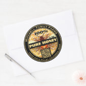 100% reiner Honig QR Code Classic Round Sticker (Umschlag)