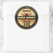 100% reiner Honig QR Code Classic Round Sticker (Tasche)