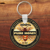 100 % reiner Honig Schlüsselanhänger (Rückseite)