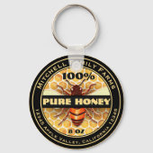 100 % reiner Honig Schlüsselanhänger (Rückseite)