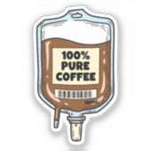 100% reiner Kaffee Aufkleber (Vorderseite)