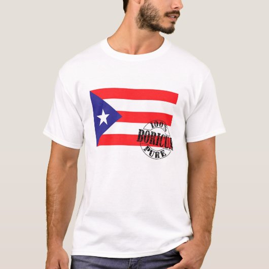 100% reines Boricua T-Shirt (Vorderseite)