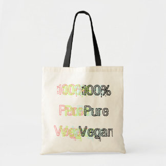 100% reines veganes - bunt tragetasche