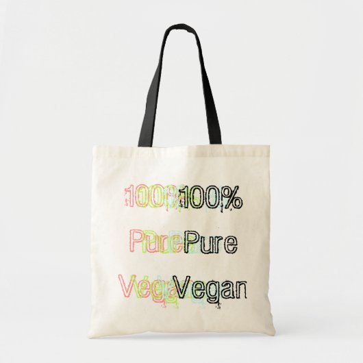 100% reines veganes - bunt tragetasche (Vorne)