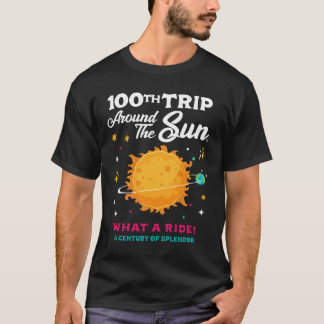 100. Reise um die Sonne 100 Jahre Geburtstagsfeier T-Shirt