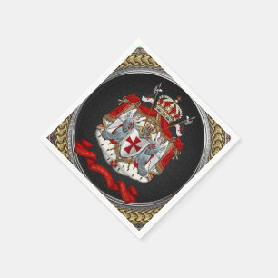 [100] Ritter Templar Wappen Serviette