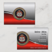 [100] Ritter Templar Wappen Visitenkarte (Vorne/Hinten)