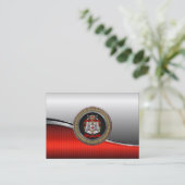 [100] Ritter Templar Wappen Visitenkarte (Stehend Vorderseite)