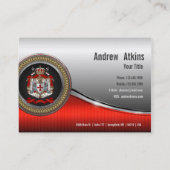 [100] Ritter Templar Wappen Visitenkarte (Rückseite)