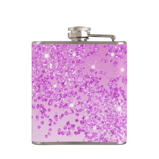 100. & rosa Glitzer & Trinkangebot Flachmann (Rückseite)