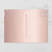 100. Rose Golddiamanten Save the Date Postkarte (Rückseite)