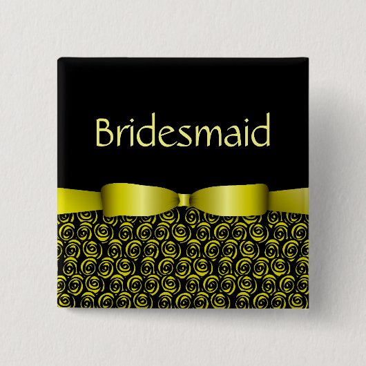 100 Rosetten, die Brautjungfern-Knöpfe - Gold Button (Vorderseite)