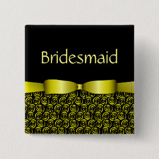 100 Rosetten, die Brautjungfern-Knöpfe - Gold Button