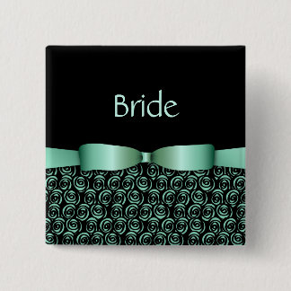 100 Rosetten, die Knöpfe - Aquamarine Wedding sind Button