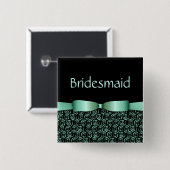 100 Rosettes Hochzeit Bridesmaid Tasten - Aquamari Button (Vorne & Hinten)