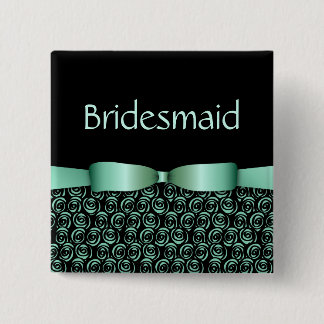 100 Rosettes Hochzeit Bridesmaid Tasten - Aquamari Button