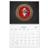 [100] Rosy Cross (Rose Croix) auf Red & Gold Kalender (Jan 2027)
