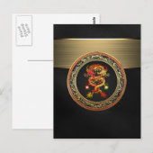 [100] Rote und Gelbe Drachen Postkarte (Vorne/Hinten)
