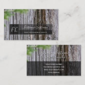 100% rustikales natürliches, Bio Holz Monogramm Bu Visitenkarte (Vorne/Hinten)