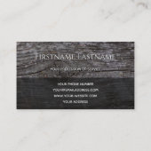 100% rustikales, natürliches, Bio Holzrechteck Visitenkarte (Rückseite)