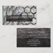 100% rustikales, natürliches, Bio Holzrechteck Visitenkarte (Vorne/Hinten)