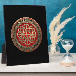 [100] Sacred Celtic Gold Knot Cross Fotoplatte