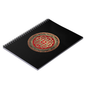 [100] Sacred Celtic Gold Knot Cross Notizblock